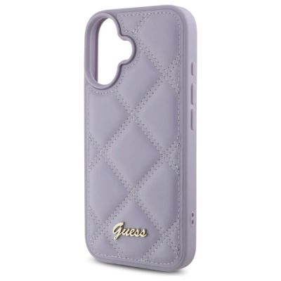 6. Guess Quilted Metal Logo case for iPhone 16 - light purple