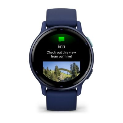 2. Garmin Vivoactive 5 3.05 cm (1.2") AMOLED 42 mm Digital 390 x 390 px Touchscreen Blue Wi-Fi GPS