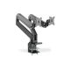 2. Double desk arm with 2xLCD clamp with gas spring, max. 2x35" and 15kg