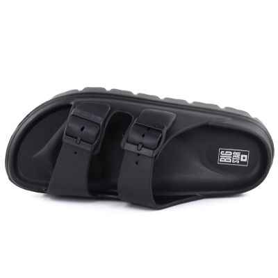 4. Women's black Big Star TT274A051 pool flip-flops with buckles