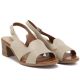3. Beige Sergio Leone SK578-S women's leather block sandals