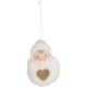 DECORATIVE DOLL WITH A HEART 8 CM IN A HAT AND FUR WHITE