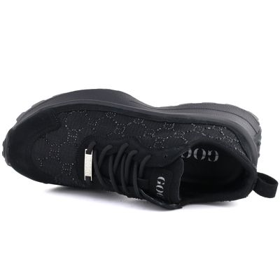 3. Women's sneakers with mesh and rhinestones black Goe TT2N4041