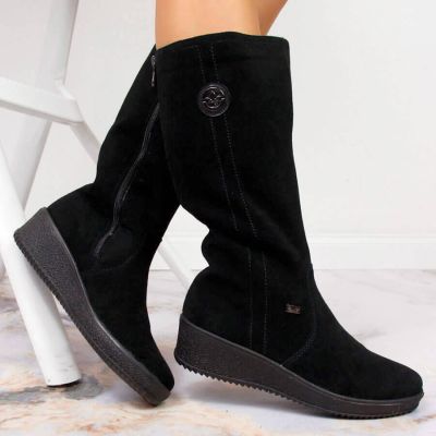 7. Rieker W R237 waterproof nubuck boots lined with sheepskin