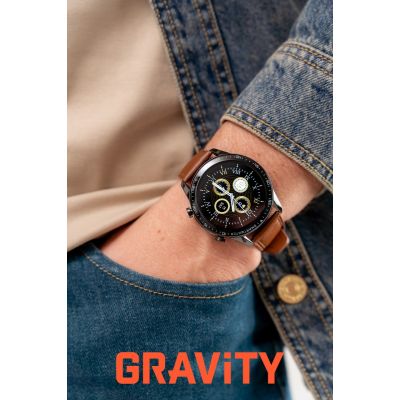 2. Smartwatch Gravity Silver 2 Straps GT10-8