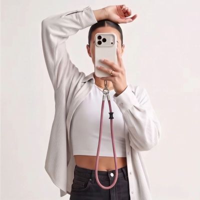 18. Tech-Protect C10S Crossbody Phone Lanyard (114 cm) + Wrist Strap (31 cm) - Pink Titanium