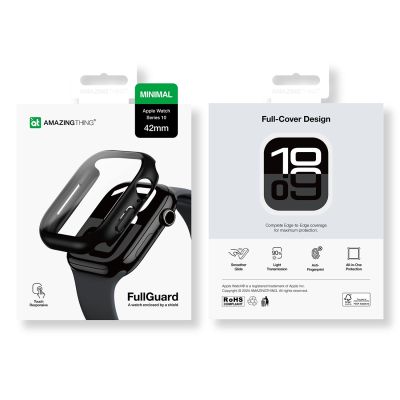 8. AmazingThing Radix Glass Case for Apple Watch 42mm - Black