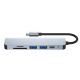 6. HUB Tech-Protect V4 6in1 USB-C - USB-A 3.0 / USB-A 2.0 / USB-C / HDMI / micro SD / TF / SD card reader - gray