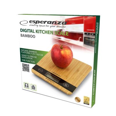 9. Esperanza Bamboo EKS005 kitchen scale (beige)