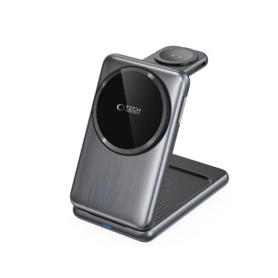 3. QI15W-A42 3in1 Inductive Charger with MagSafe for Apple Devices - Gray