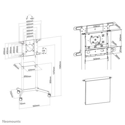 14. TV Floor Stand Set 37-70" NS-M1250BLACK NEWSTAR