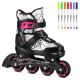 NH10907 4in1 ROLLER SKATES WITH EXTENDED HOCKEY BLADES TINTS PINK SIZE L (39-42) NILS EXTREME