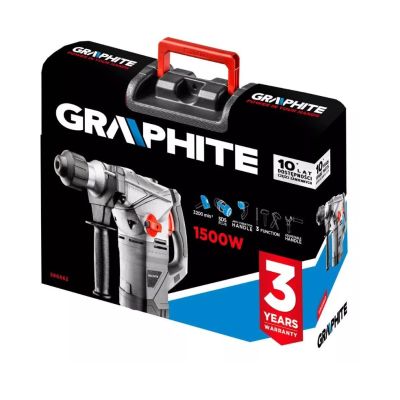 3. 1500W Graphite SDS+ Demolition Hammer with Case