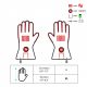 10. GLOVII Heated Motorcycle Gloves, Battery- or Rechargeable-Battery-Powered, Size L, Batteries, Charger and Cables Included, GDBL