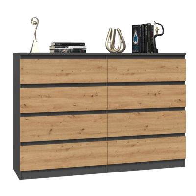 7. Chest of drawers M8 140 138x40xH97 anthracite/artisan