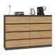 7. Chest of drawers M8 140 138x40xH97 anthracite/artisan