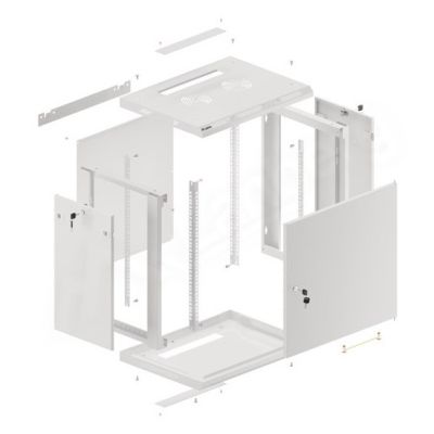 5. Lanberg WF01-6412-00S 12U Rack Wall-mounted Cabinet Gray