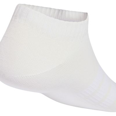 4. adidas Thin&Light Essentials Low Cut Socks, 3-Pack, White JZ0533