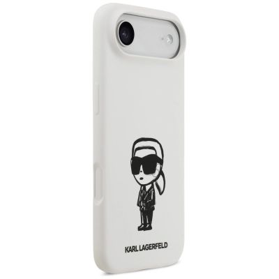 4. Karl Lagerfeld Silicone Karl Sketch & Logo MagSafe Case for iPhone 17 Air - White