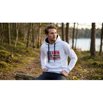6. Geographical Norway GPEPE 2 MEN 100 EO BS2 Men's Sweatshirt (WT1874H/GN-WHITE)