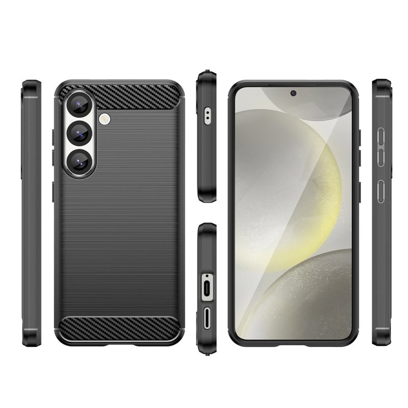3. Carbon Case Flexible Silicone for Xiaomi 15 Ultra - Black
