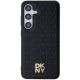 3. DKNY Leather Pattern Metal Logo MagSafe case for Samsung Galaxy S24 - black