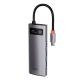 8. Baseus Metal Gleam Series 5-in-1 Multifunctional HUB USB Type C - USB Type C Power Delivery 100 W / HDMI 4K 30 Hz / 3x USB 3.2 Gen 1 (CAHUB-CX0G)