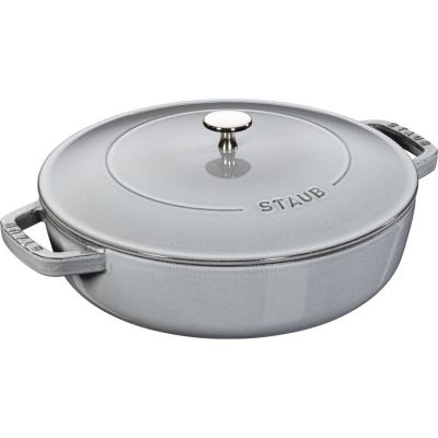 3. STAUB 40511-470-0 Deep Frying Pan with Lid - Graphite 28 cm