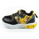 2. Leomil children's sports shoes Pokemon sneakers lightweight with velcro LED black yellow