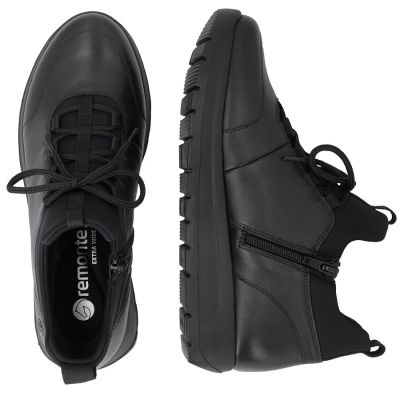 11. Women's leather insulated ankle boots black Remonte Rieker D2V06-35