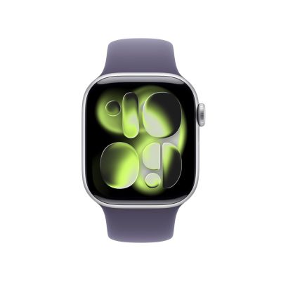 2. Apple Watch Series 11 GPS 42mm Silver Aluminum Case with Purple Fog Sport Band - M/L