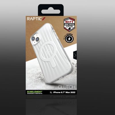 6. Raptic X-Doria Clutch Case iPhone 14 Plus with MagSafe back cover transparent