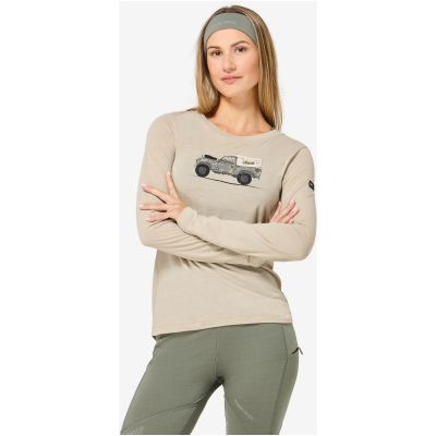 3. Women's SUPER.NATURAL W DOG EXCURSION LS Long-Sleeve Top Beige