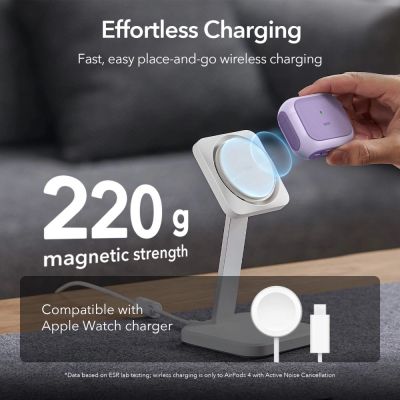 3. ESR Orbit Halolock MagSafe case for Apple AirPods 4 - purple