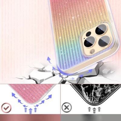 3. Kingxbar Travel Series luxurious elegant case for iPhone 13 Pro orange (Sunset)