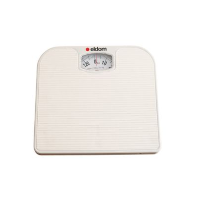 ELDOM MECHANICAL BATHROOM SCALE BR2016B WHITE UP TO 130 KG