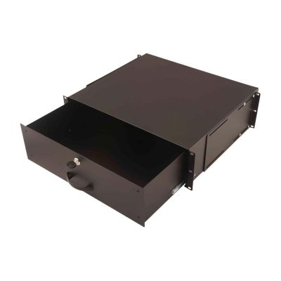 2. NWSZ 19" 3HE Digitus lockable drawer, black RAL 9005