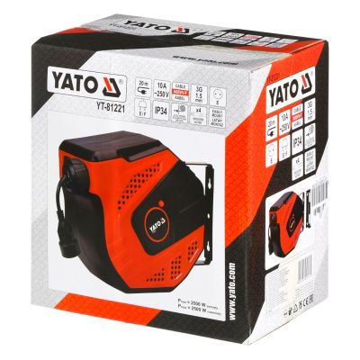 8. YT-81221 YATO 20m extension cord on a reel