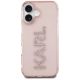 3. Karl Lagerfeld IML Rhinestones Logo iPhone 16 Case - Pink