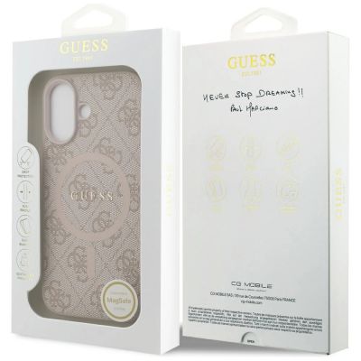 8. Guess 4G Ring Classic Logo MagSafe Case for iPhone 17 - Pink