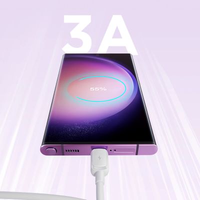 4. Joyroom Multi-Color Series A14 USB-A / USB-C 3A Cable 1.2m - White