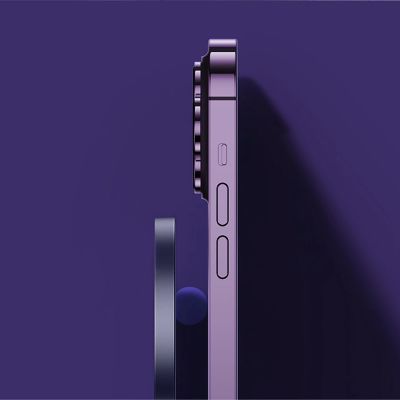 17. Baseus Simple Mini3 magnetic charger MagSafe Qi 15W purple