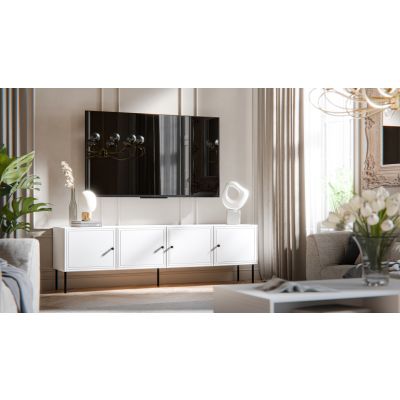 4. 4D TV cabinet PALAZZO BIS 201x40x60 white matt