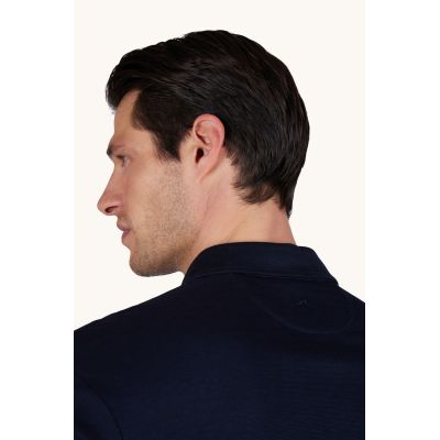 2. Paul&Shark Men's Cotton and Lyocell Polo Shirt Navy Blue (25411283-13)