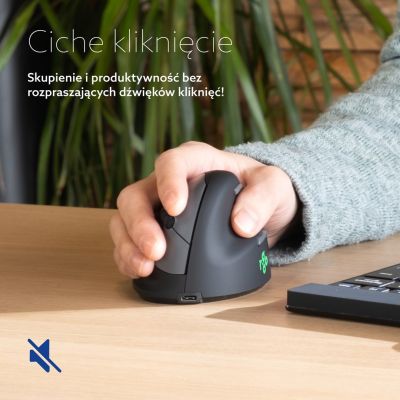 12. Ergonomic mouse R-Go Maus HE ergonomisch rechts Bluetooth mittel schwarz/sil retail