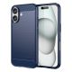 Carbon Case for iPhone 16 Silicone Case - Blue