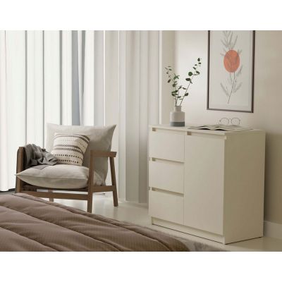 9. Chest of Drawers 1 Door 3 Drawers Cashmere Set