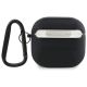 4. Mercedes MEA4CSLBK AirPods 4 cover black/black Leather Metal Logo