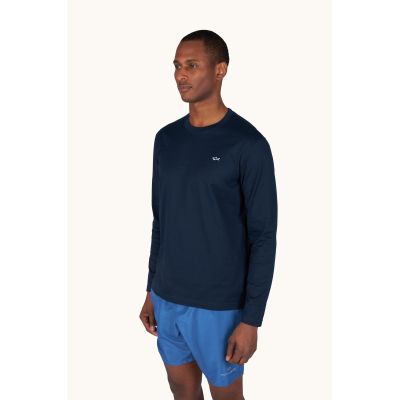 2. Paul&Shark Men's Cotton T-shirt Navy Blue 99311006-13 - Classic Cut, Logo