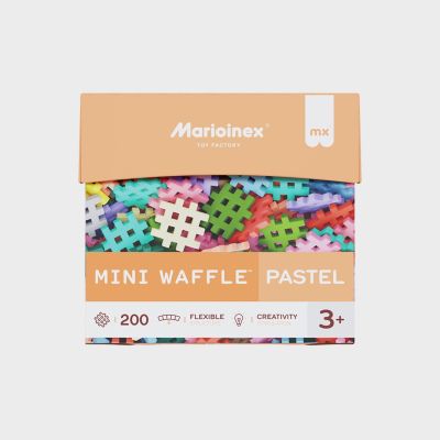 2. Marioinex Mini Waffle building blocks, 200 pieces, pastel